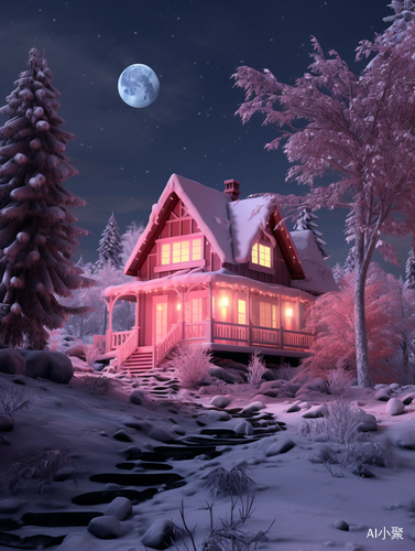 Pink Frosty Night: Dreamy and Romantic House