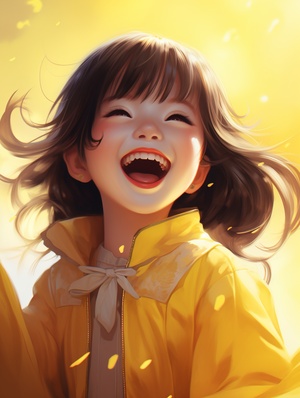 a,little,girl,in,yellow,chinese,dress,laughing,,in,the,style,of,anime,art,,32k,uhd,,photo-realistic,,oshare,kei,,cute,cartoonish,designs