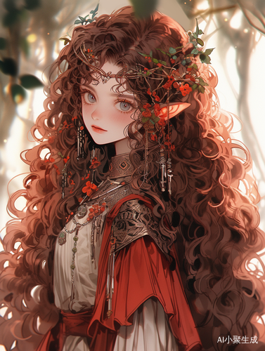 千年古树下的精灵少女
