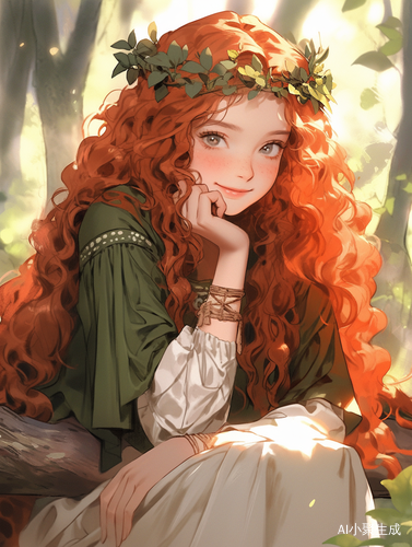 千年古树下的精灵少女