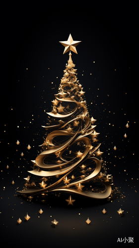 Festive Christmas Tree with Star: Amoled Wallpaper