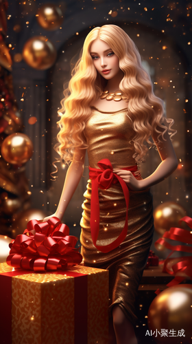 Golden Christmas: A Modern Pop Surrealism