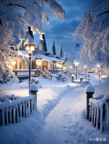 David Fincher-style Beautiful Snow Scape