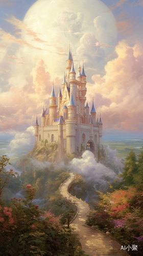 A Beautiful Painting of Early Morning Rose Castle