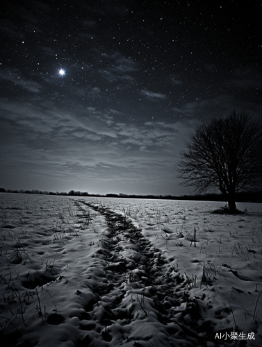 天地一色，风雪迷漫的黑夜