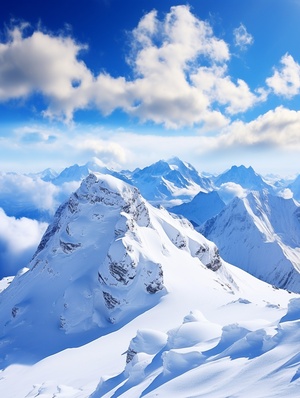 大雪封山，晴空万里 ，云海，云端的美，白雪皑皑，银装素裹，雪蒙蒙的背景，参天大树，树上晶莹剔透的雪花，远山，远处的房屋，入目皆是雪，阳光与雪相互辉映，闪亮，广阔视野，色彩饱满，超高清，超细节唯美风景，超高清超广角，最真实的画面，不要人物，不要飞鸟，摄影技师，大师杰作，星汉灿烂，陈家泠