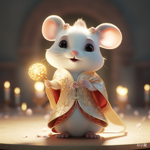 Adorable Rat in Tang Dynasty Costume: A Cinematic Fairytale