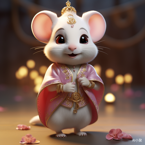 Adorable Rat in Tang Dynasty Costume: A Cinematic Fairytale