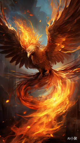 Majestic Phoenix: A Fiery Fantasy with Radiant and Detailed Concept Art