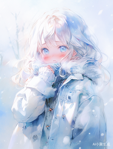 雪中的小女孩