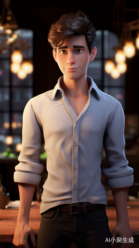 Handsome Young Man in Disney Pixar 3D Character Photos