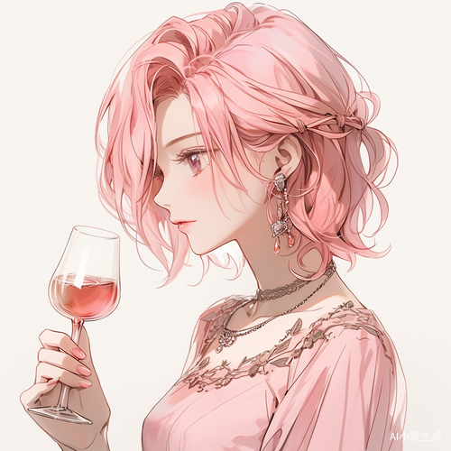 粉色短发女孩子
