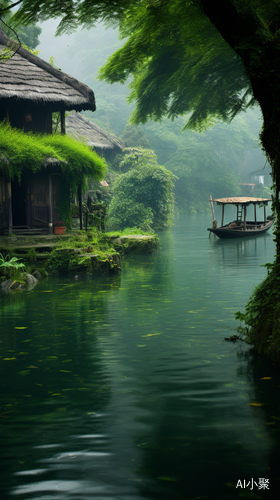 Captivating Emerald Green Water and Secluded Bamboo Forest