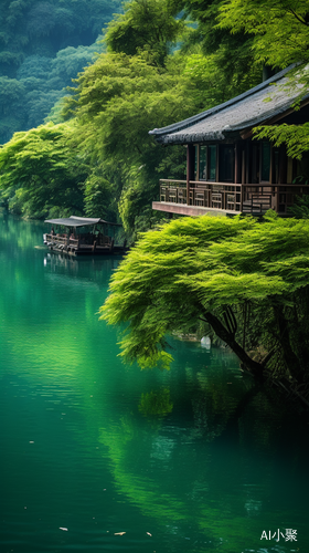 Captivating Emerald Green Water and Secluded Bamboo Forest