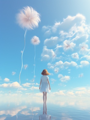 Art,Nouveau,concept,art,Minimalist,Combining,surreal,,clear,skies,,tulle,,happy,like,a,child,minimalism,ar,16:9s,450v5.2style,raw,-