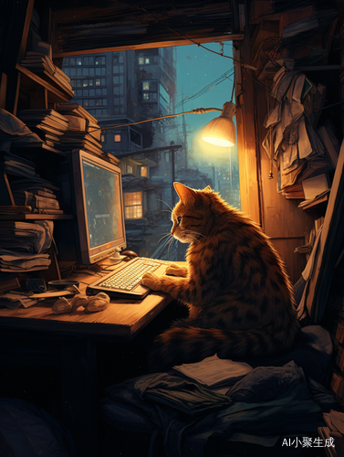 猫咪可爱加班，周末无奈上班