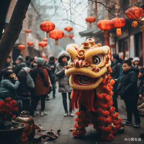 中国传统文化节日春节的热闹场景