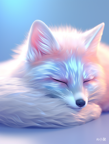 Cute Sleeping Fox in Sleek Transparent Glass