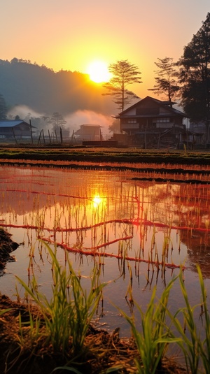 五彩缤纷的秋天景色