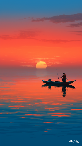 太阳落山时的浅蓝色与浅红色全景低角度图像