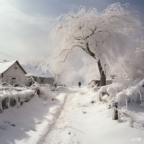 80年代大雪封山下的孤独远景