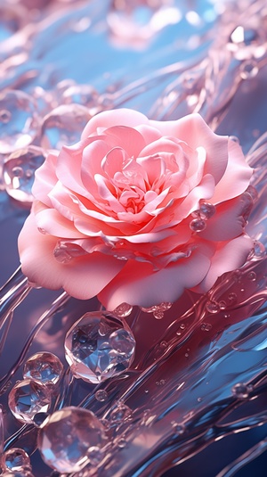 Pink Crystal Flower: Loyalty and Purity of Love