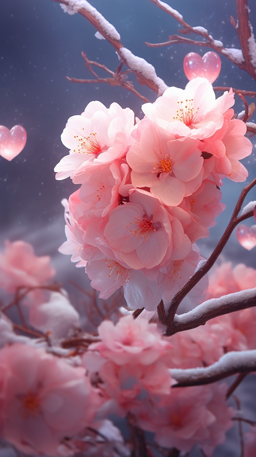 Dream, Xianzu Snow Apple,Pink Snow Apple, SnowApple with golden "LOVE"letters, flowers,serenity, beauty, highdetail, soft moonlight,soft colors, soft lights,8k new happiness, deepdetail, details Clearlayers, high imagequality, high definition,new love rendering HD