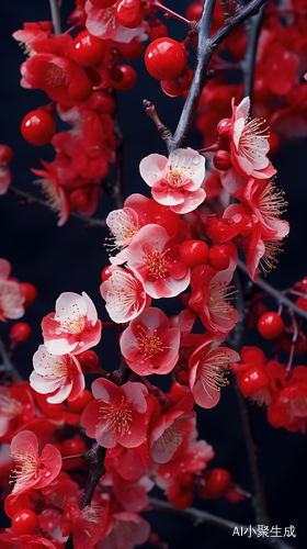 绽放的红梅，繁花似锦