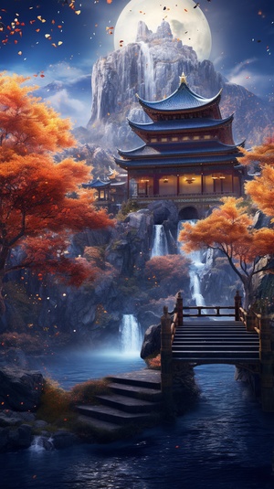 Super Dreamy Chinese Ancient CG Rendering with 4k Pavilions and Exquisite Details