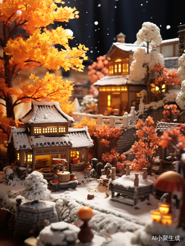 Beautiful Indoor Snowstorm with Glowing Radioactivity