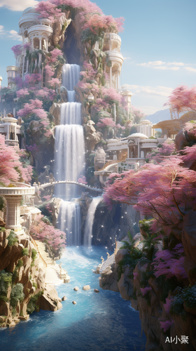 Hanging Gardens of Babylon: Luminous Waterfalls and Super Detailed Functional Art Station