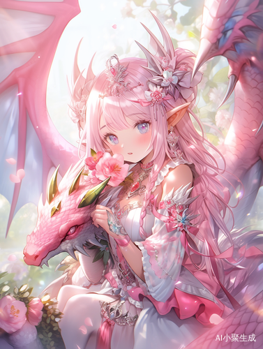 粉色龙精灵