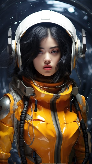 Korean Fashion Beauty as Space Commander