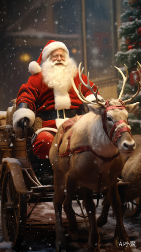 Christmas Themed Gifts with Santa Claus and Reindeer