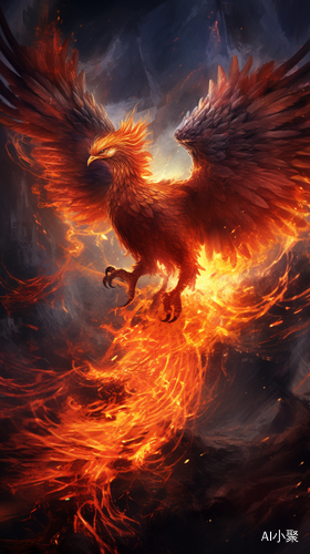 Majestic Phoenix: An Exquisite Concept Art with Fiery Aura