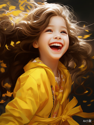 Cute Anime Art: Little Girl in Yellow Chinese Dress