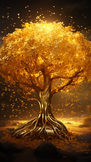 Glorious Gold Tree: A Majestic and Dazzling Beauty