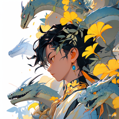 Anime Dragon and Dragonflies: Tao Sato's Genderless Cover Art