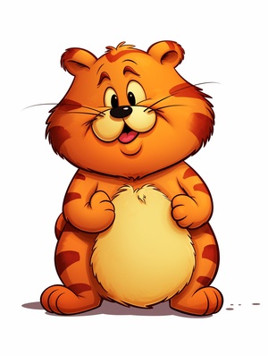 Fat and cute orange GarfieldFat and cutemoji,anthropomorphic style, Disney style, black strokes,different emotions,multiple poss and expressionse orange Garfield-niji 5 style cute