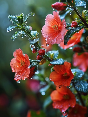 雨后百日菊花高清图