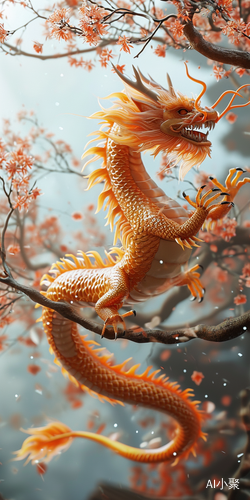 Detailed Rendering of a Cute Chinese Dragon