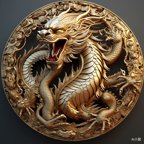 Chinese Golden Dragon in Ultra-Detailed Octane Render