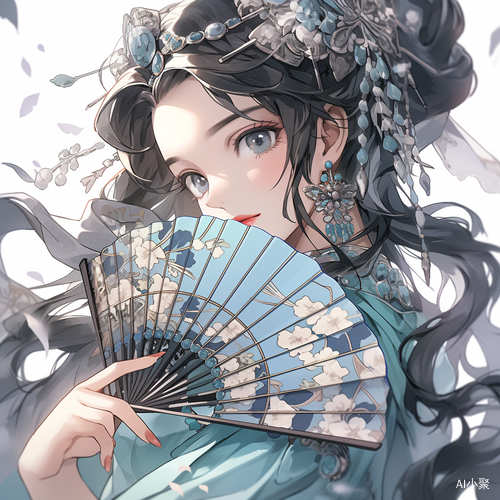 Darkly Romantic Traditional Chinese Anime Girl