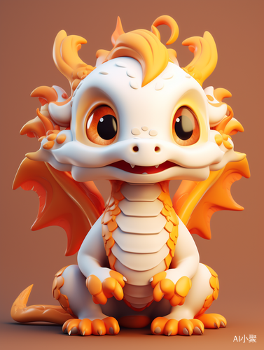 a cute Chinese dragon with super detailed and realistic 3D rendering