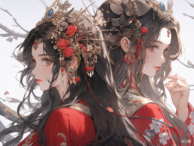 古风美女头戴饰品穿汉服高清大师杰作