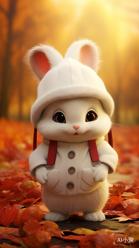 Super Cute White Baby Rabbit in Pixar Style with Unreal Engine 5 Rendering