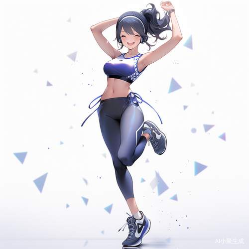 健身美女：身材好可爱，戏谑全身照 8K