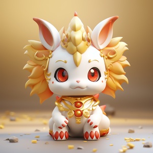 Cute Kirin Blind Box: Super Detailed 3D Rendering in Ultra HD