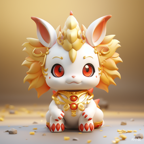 Cute Kirin Blind Box: Super Detailed 3D Rendering in Ultra HD