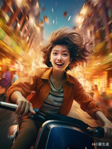现代风女子：电瓶车上的孩子接送